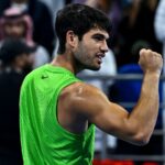 Carlos Alcaraz réagit après une masterclass en finale de l'Open de Doha