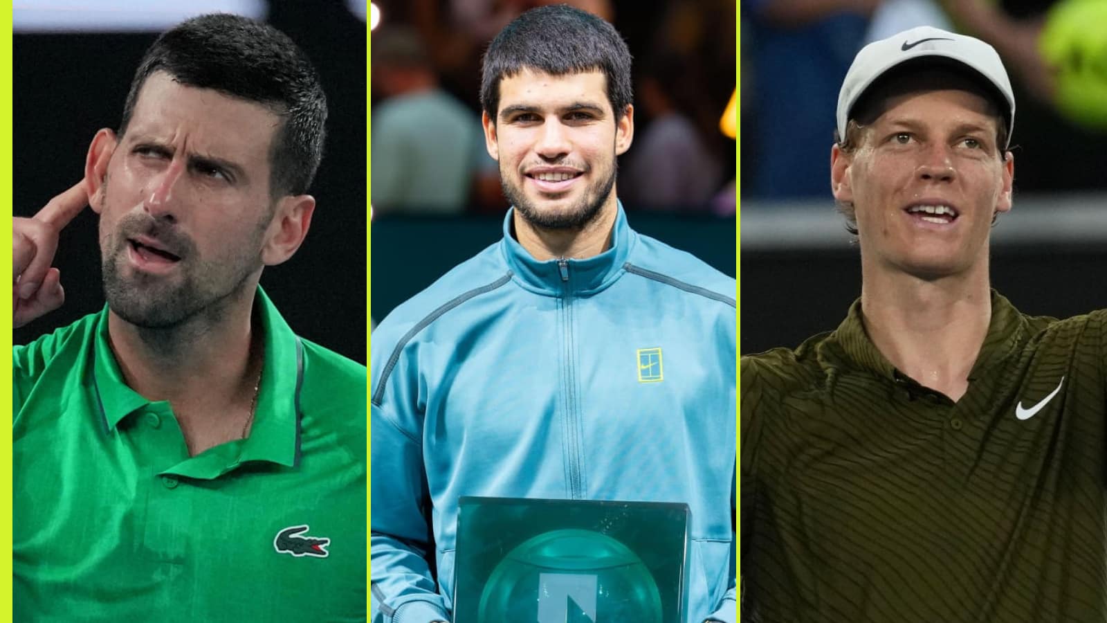 Points ATP : Alcaraz, Sinner et Djokovic vont baisser en février