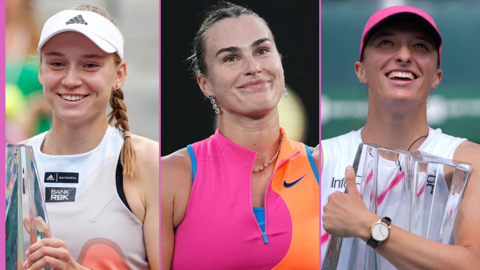 Sabalenka, Gauff et Rybakina en tête d'affiche; Andreeva, championne en titre, vacille