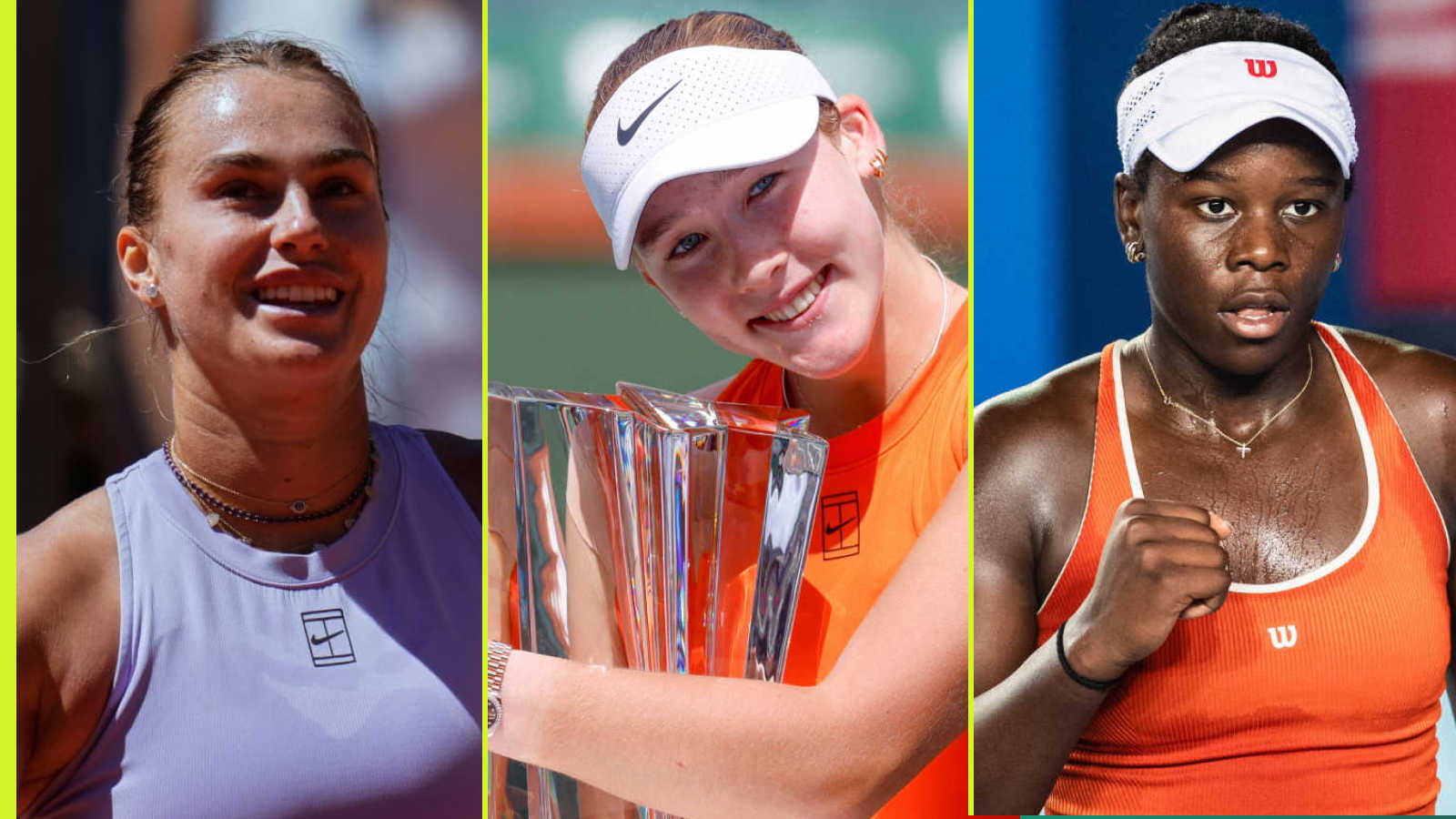 Sabalenka en tête, Gauff parmi les six Américains sur la liste, Mboko et Eala en vedette