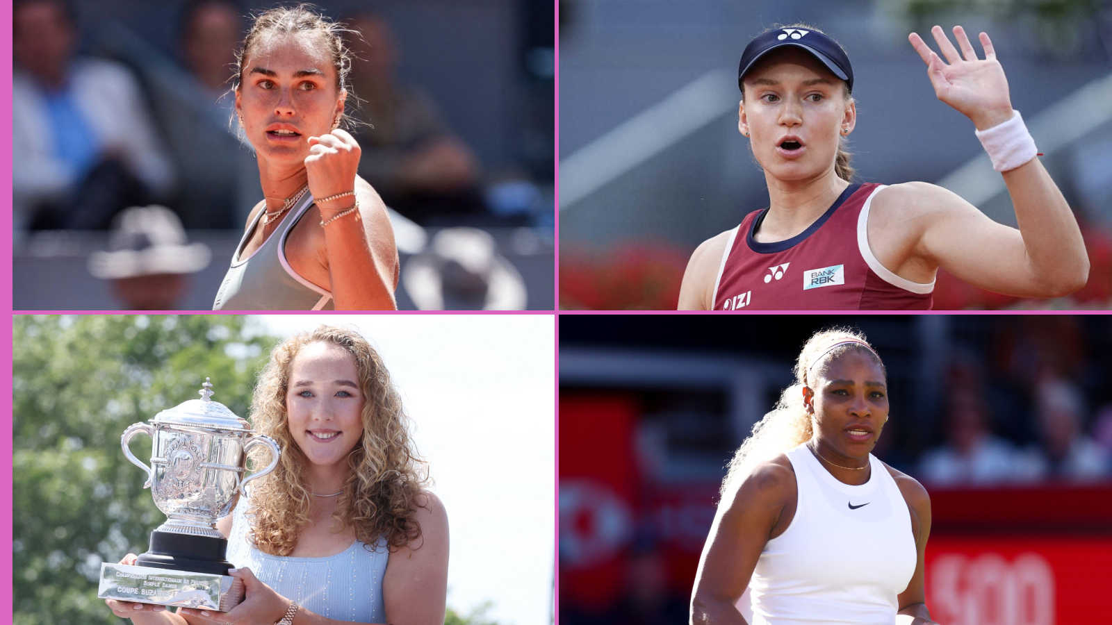 WTA Berlin Open de Tennis : Liste des inscrits et date du tirage – Sabalenka et Rybakina têtes de série 1 et 2, Serena Williams en tête d'affiche en doubles