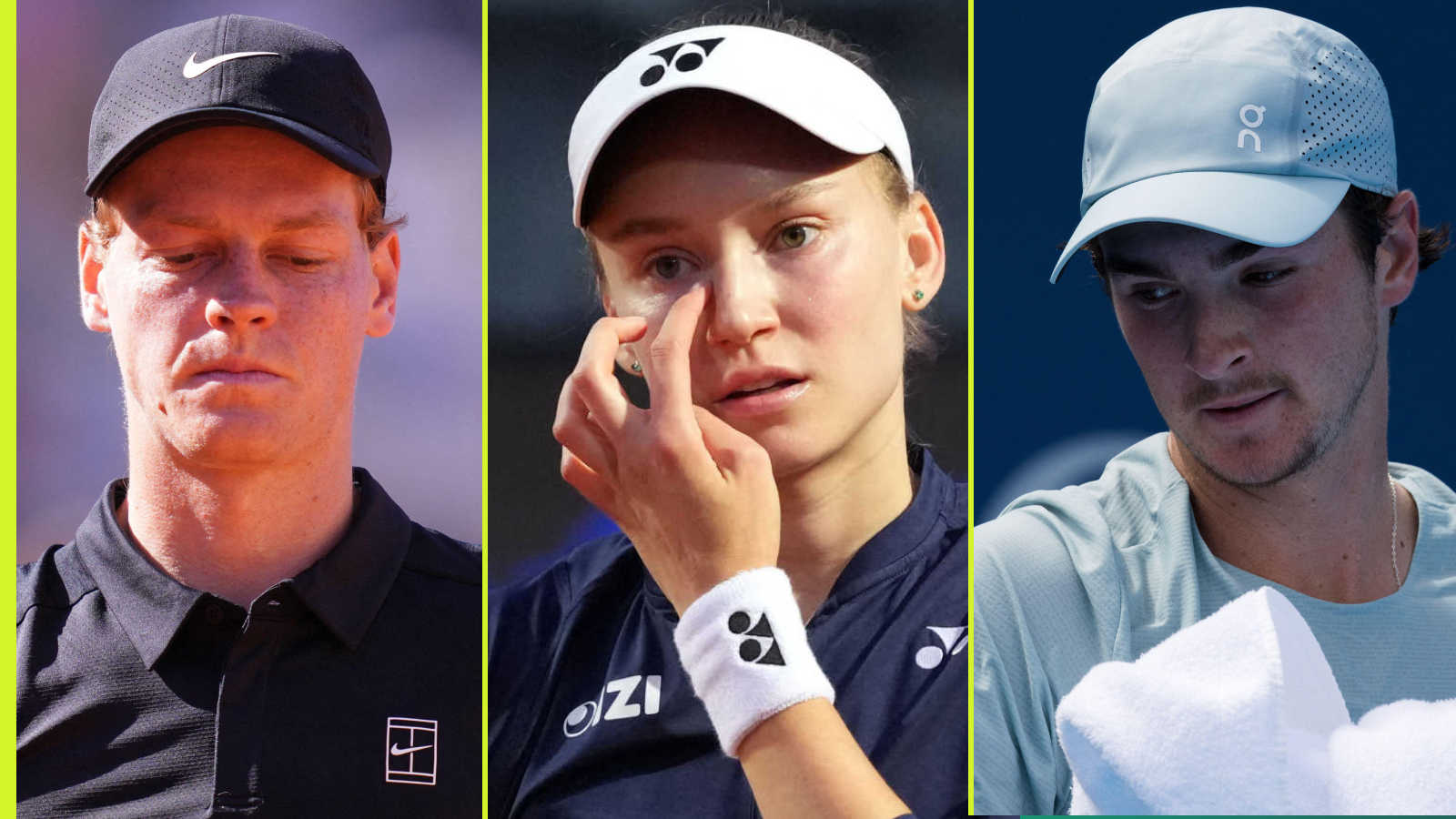 US Open : Liste des retraits, 17 vedettes écartées, un Brésilien rejoint Jannik Sinner, Elena Rybakina absente des listes d’entraînement