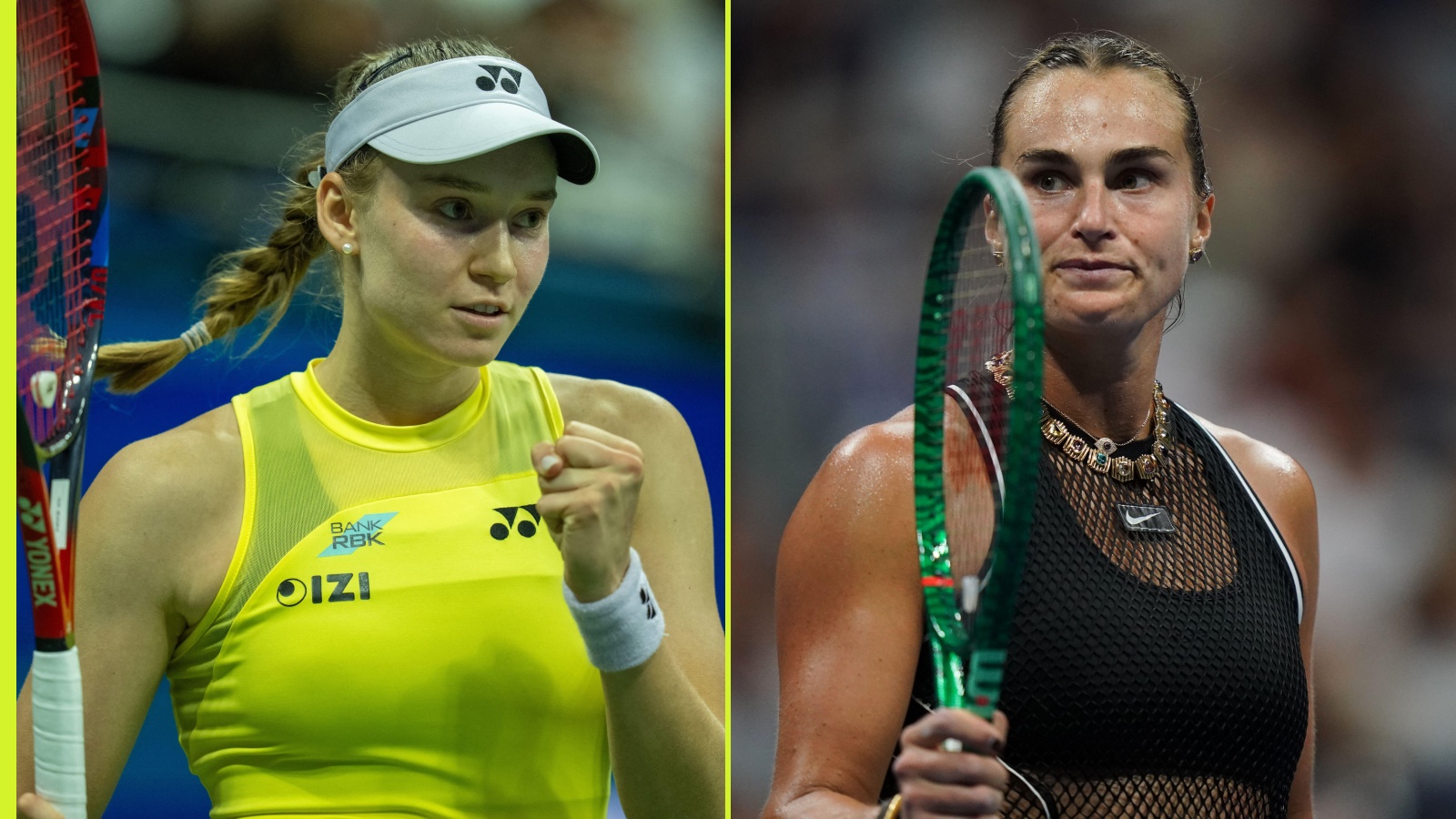 Bilan tête-à-tête Elena Rybakina et Aryna Sabalenka avant la finale de l'US Open