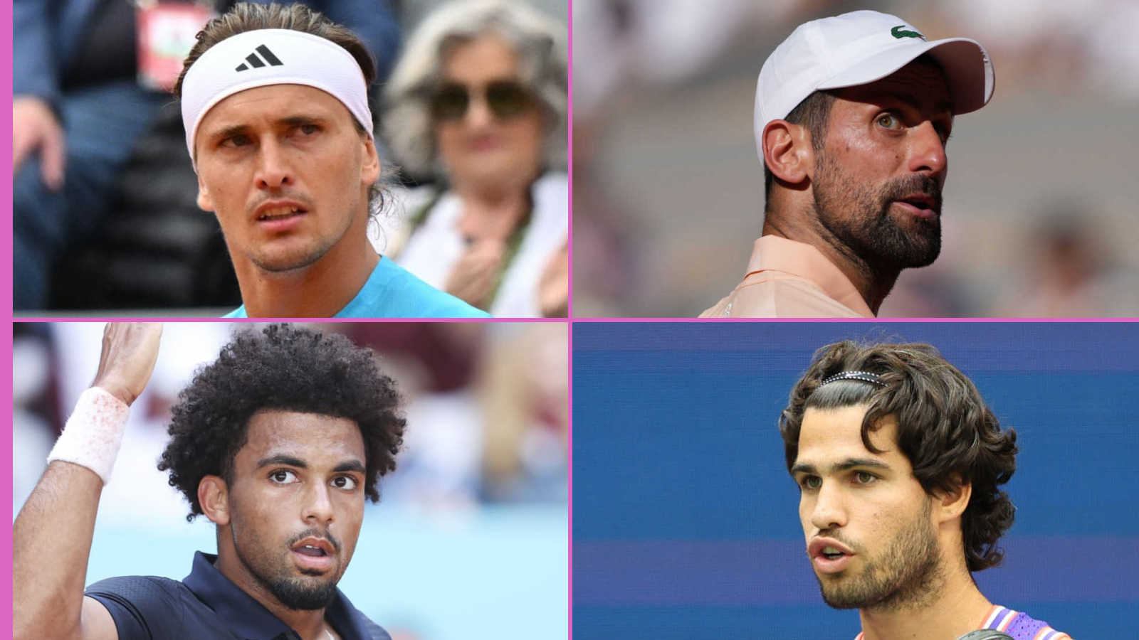 Favoris de l'US Open : Alexander Zverev obtient 3 voix, Novak Djokovic et Arthur Fils obtiennent 2 voix chacun, et Carlos Alcaraz obtient 1 voix